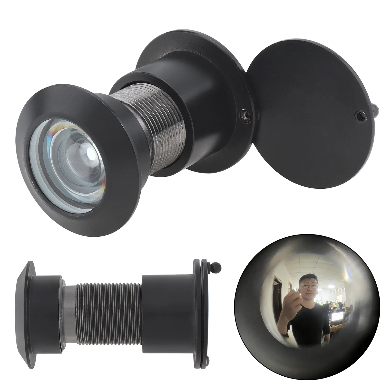 28mm Solid Brass 220 Degree High Definition Door Viewer Security Peek Peep Holes for 1.56inch to 2.24inch Door Thickness for Door Peephole