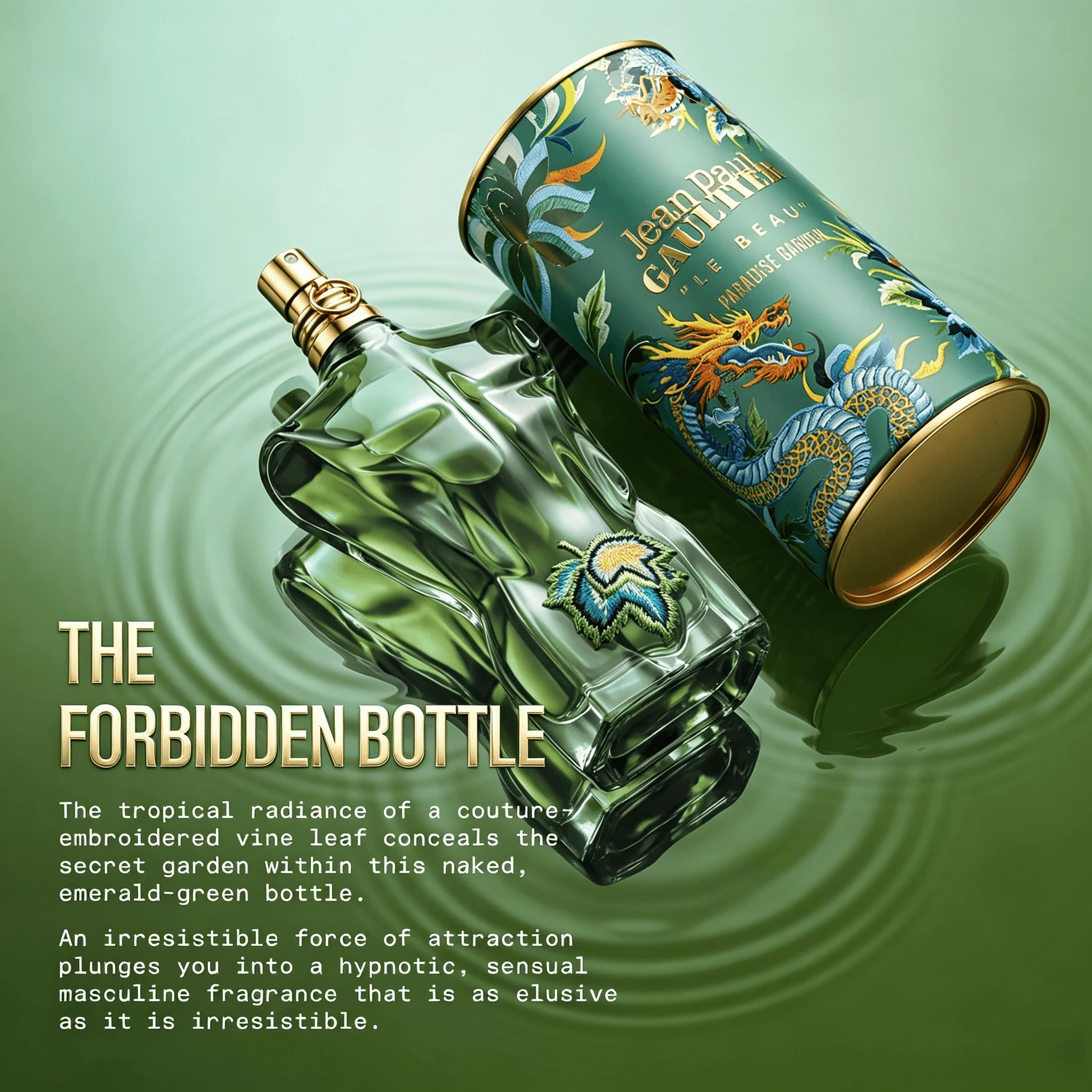 Jean Paul Gaultier Le Beau Paradise Garden Eau De Parfum for Men - Long Lasting Fresh Woody Aquatic Men's Cologne with Coconut Water, Green Fig & Sandalwood - Designer Fragrance Spray