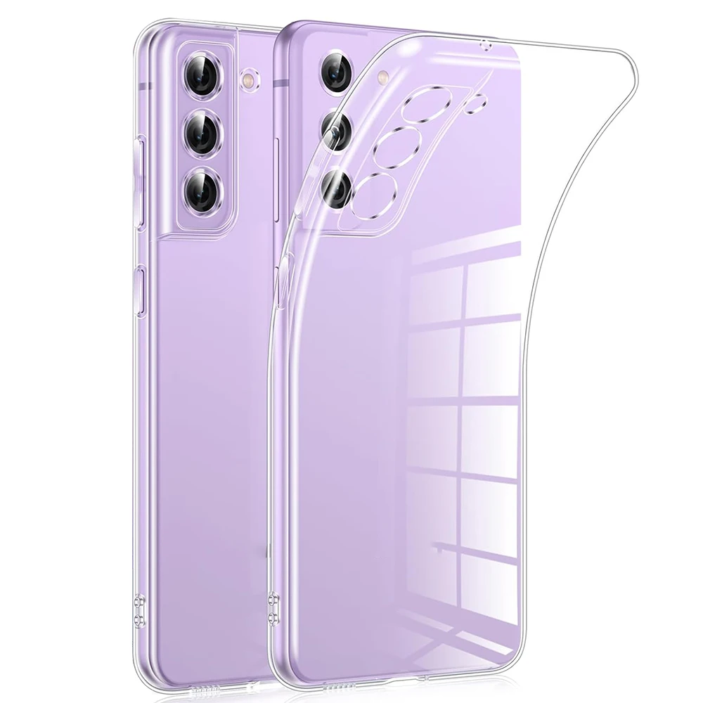 Coque souple transparente en silicone pour Samsung Galaxy S24 S23 FE S22 S21 S20 Plus Ultra 5G Coque arrière ultra fine et transparente 24_voghion.com