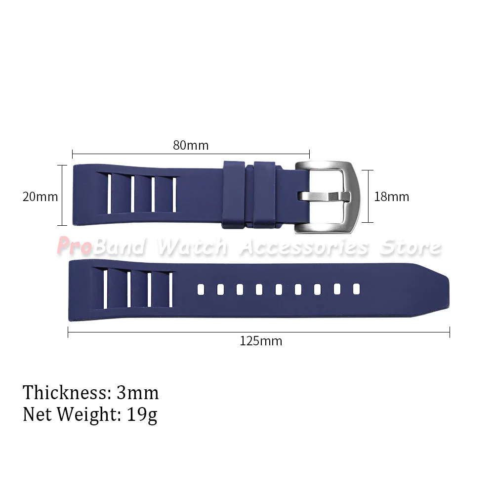 Premium Silicone Watch Strap - Soft Rubber Quick Release Band