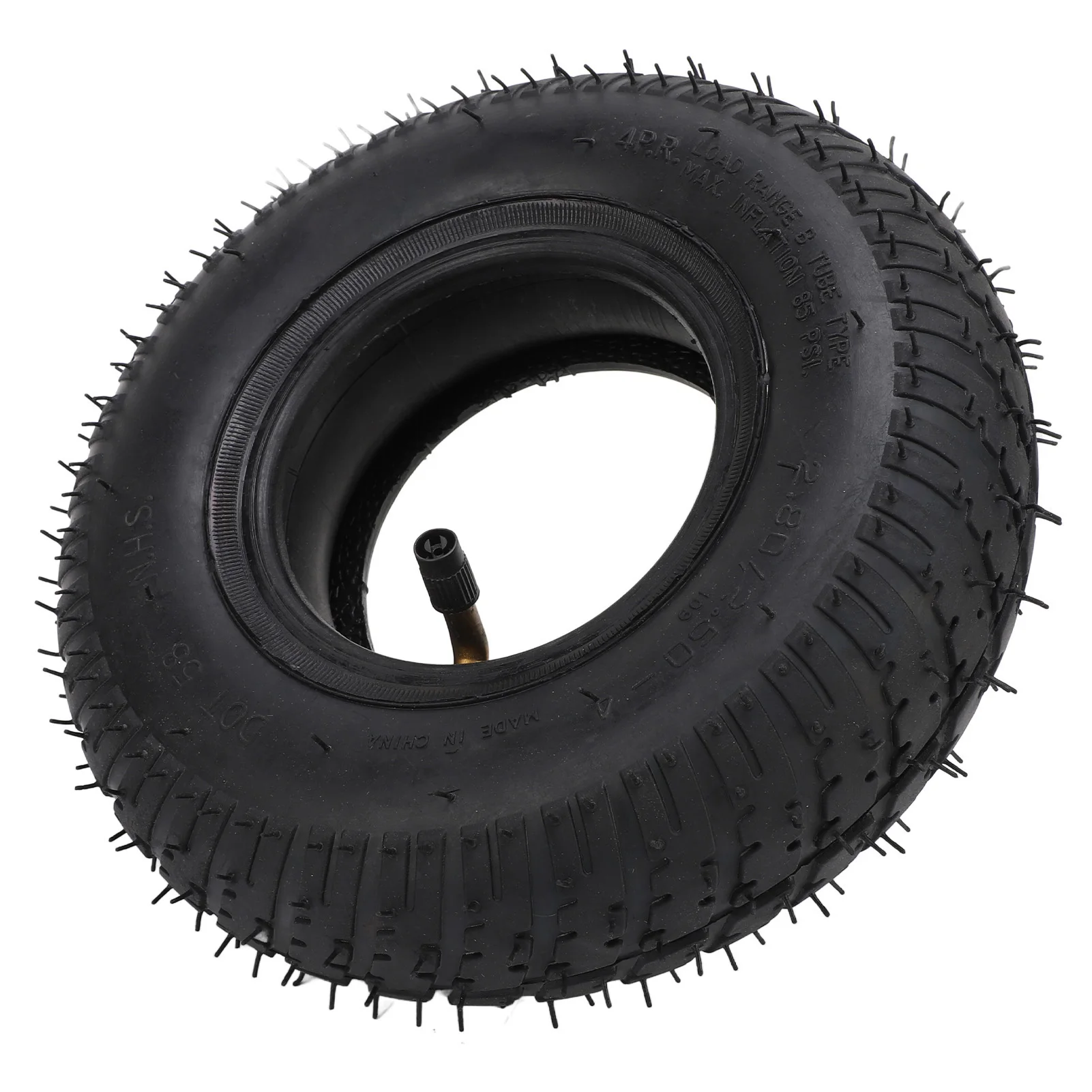 2.80/2.50‑4 Tire and Tubes with TR87 Bent Valve Stem Tires Inner Tube Set for Hand Truck Utility Cart Wheelbarrows Dollies Scoot
