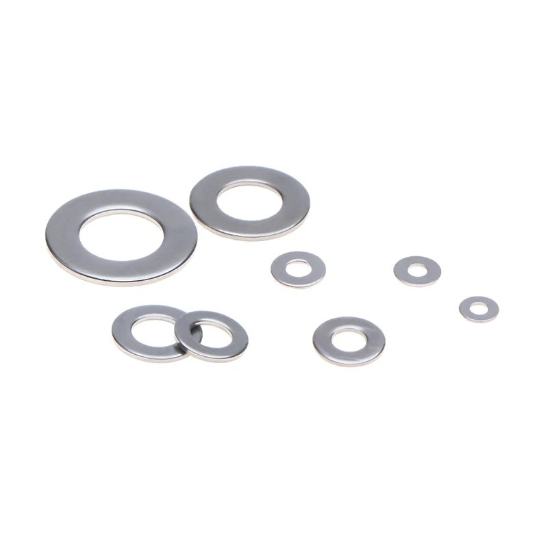 

10/50pcs Stainless Steel Washer M1.6-M16 Spacer Plain Gasket for Screw Bolt Ultra Thin Flat Washer Ultrathin Shim Plain Gasket