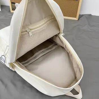 Sweet Soft Sister Solid Color Large Capacity Student Schoolbag 2022 School Season New College Students