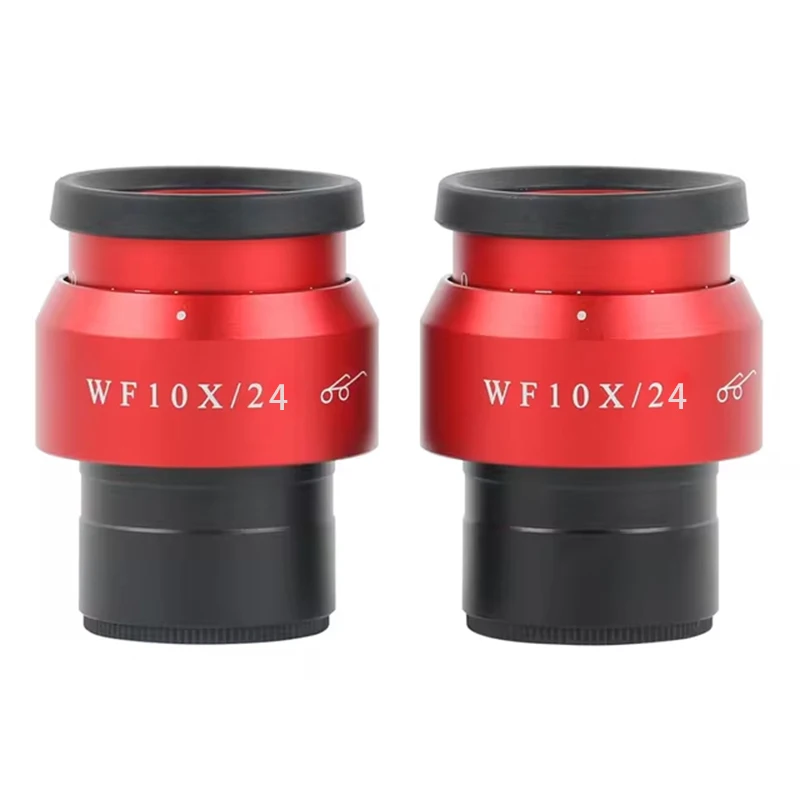 Microscope Eyepiece 2pcs WF10X/24MM Microscope Eyepiece high Point Wide Field Binocular Stereo Microscope Lens Accessories Diopter Adjustable 30MM