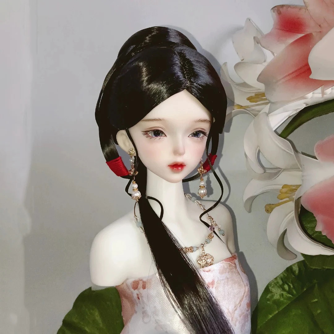 

1/4 1/3 Ancient Costume BJD Wig Chinese Hanfu Fairy Long Hair Retro Wigs For BJD/SD MSD SD13 Girl SSDF Doll Accessories C2439