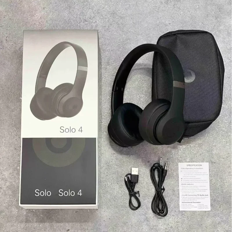 New Solo4 Head mounted Bluetooth Earphones with Pop up Window Foldable Storage Bag, Heavy Bass Earphones 2