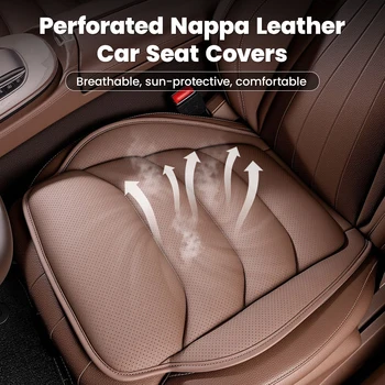 Coprisedili Universali per Auto in Pelle Morbida Traspirante, Protezioni Antiscivolo, Cuscini di Lusso, Accessori per Interni Auto