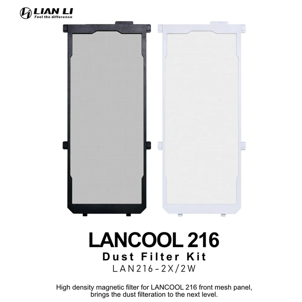 Lian Li-filtro de Malha Frontal para Lancool 216 Painel de Poeira Magnética Alta Densidade Acessórios do Armário do Gamer Lan2162x 2w