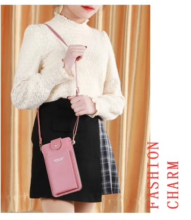 Damen Taschen weiches Leder Brieftaschen Touchscreen Handy Geldbörse Cross body Schulter gurt Handtasche für weibliche billige Damen Taschen – Detail 8