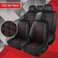 All-Season Quilted Faux Leather Car Seat Covers Universal Fit Most Cars 5