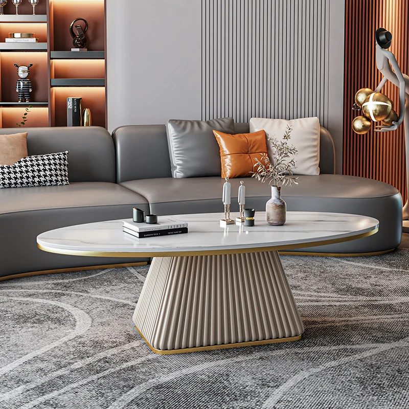 

Modern Bedside Coffee Tables Nordic Living Room Lounge Oval Coffee Tables Luxury Design Stolik Kawow Multifunctional Furniture