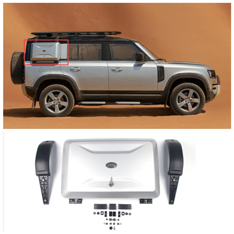 

For Land Rover Defender 90/110 2020 2021 2022 2023 High Quality ABS Car Luggage Box Roof Rack Box Side Tool Equipment Box