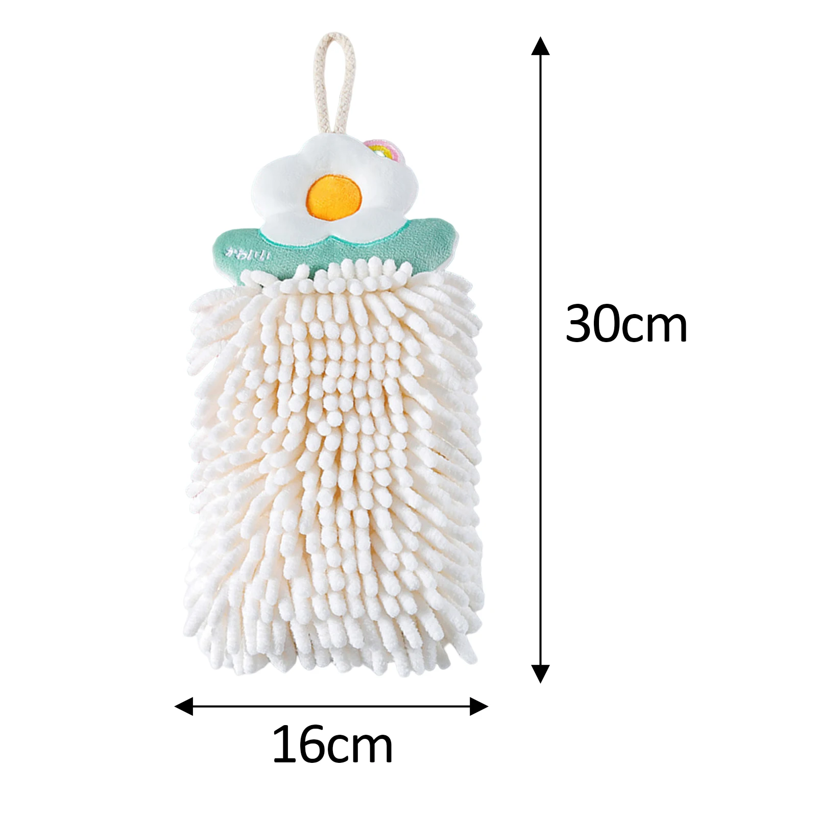 Hand Towel Lovely Cleaning Cloths Hand Towel Hand Dry Towel Bathroom Kitchen Cleaning Dish Wipe Hanging Loops Washcloths Kitchen Accessory