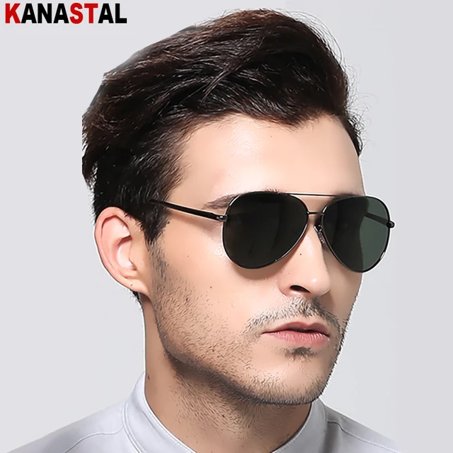 Men's Polarized Sunglasses Metal Pilot Eyeglasses Frame UV400