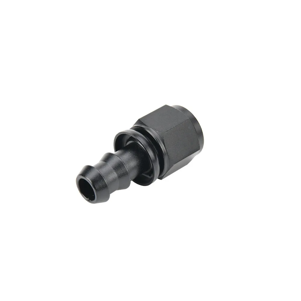 Hose Fitting Adapter Push-on Barb Hose Fitting End AN4 AN6 AN8 AN10 AN12 0 45 90 180 Degree For Rubber Fuel Line Oil Fuel Cooler Kit Hose Adapter