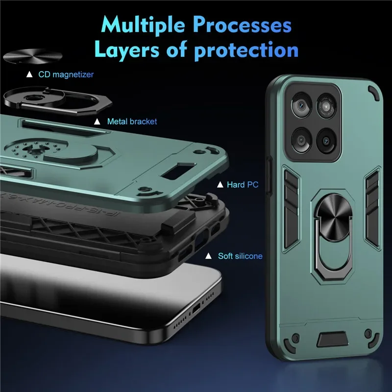 Ring Bracket Armor Shockproof Protective Phone Case
