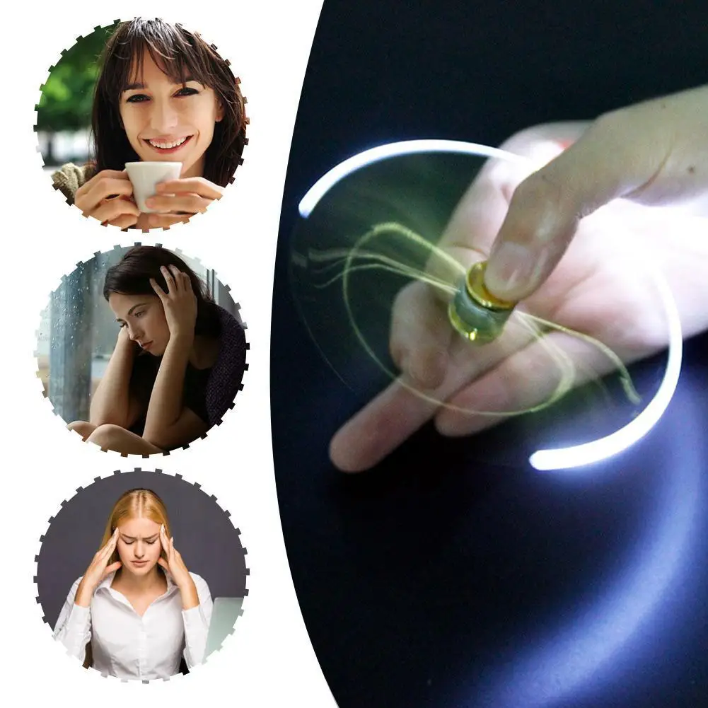 금속 발광 LED 라이트 스피너 펜, 릴리즈 압력 스피너 볼펜, 회전 LED 회..