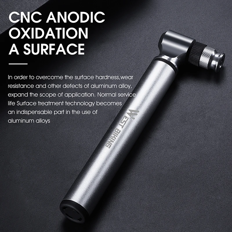 WEST BIKING Portable Bicycle Pump 300PSI High Pressure Bike Air Pump Bike Tire Inflator Schrader Presta Valve Cycling Hand Pump