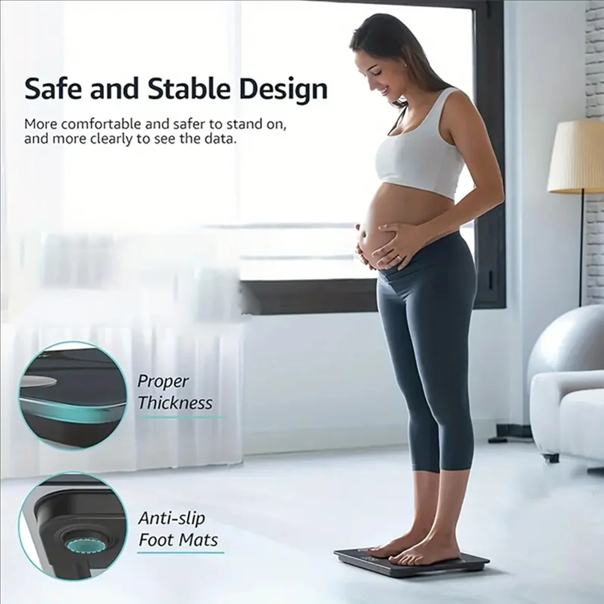 1pc Intelligent Bluetooth electronic weight scale: wireless digital bathroom scale, precise measurement of body fat percentage 5