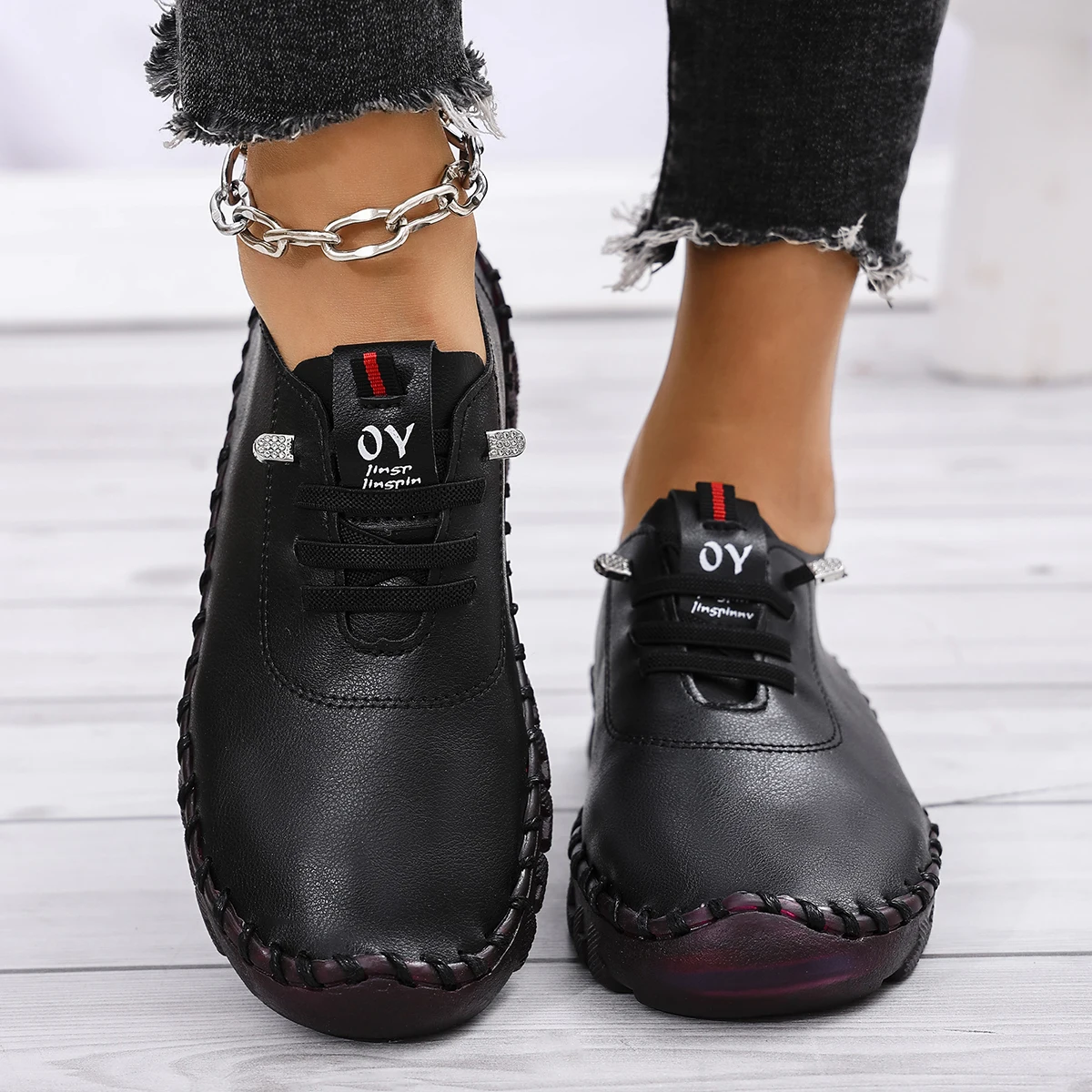 2025Spring and Summer New Soft-soled Roman Breathable Retro Openwork Sewing Sponge Cake Bottom plus Size WOMEN'S Shoes 4