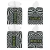 Custom Horror Movie Beetlejuices Tissue Box Cover PU Leather Square Tim Burton Style Facial Tissue Box Holder for Bathroom 2