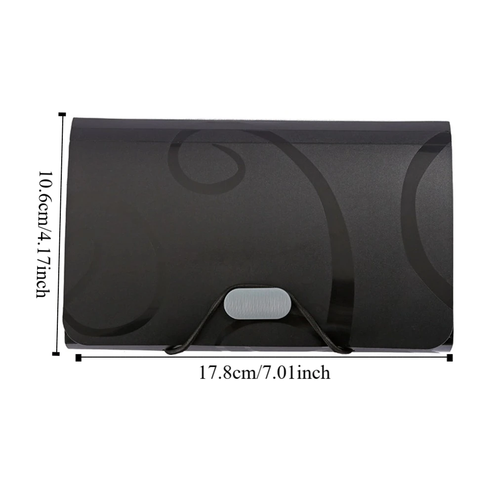 Portable Stripe Rainbow Organ Bag 13-grid Wear-resistant A6 File Storage Bag Large-capacity Spring Rope Bill Package