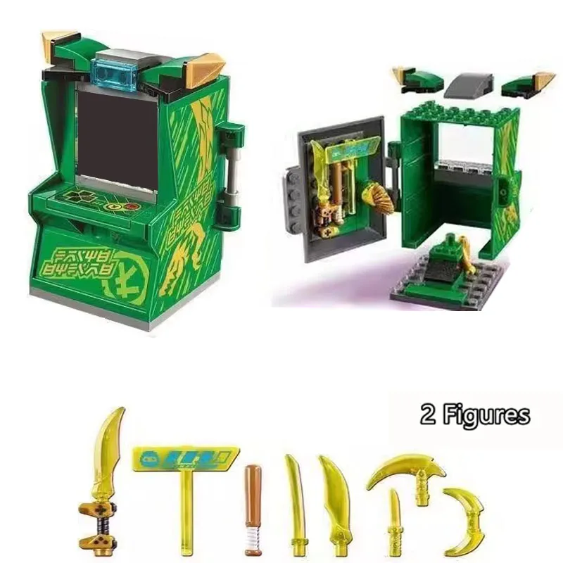MOC DIY Ninja Mini Arcade Game Console Building Blocks KAI JAY ZANE Model Bricks Gift Season 12 Energy Empire Figures