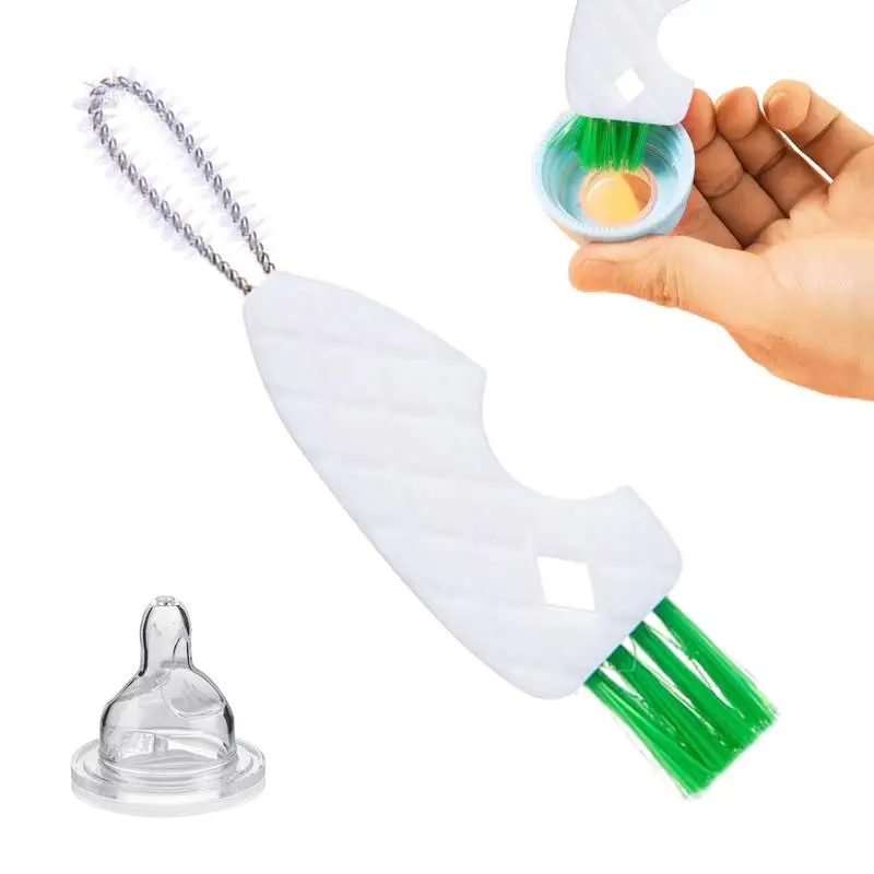 

Cup Lid Detail Brush Unique Foldable Water Bottle Cleaning Brush With Hanger Hole Kitchen Utensils For Nursing Bottle Drinking