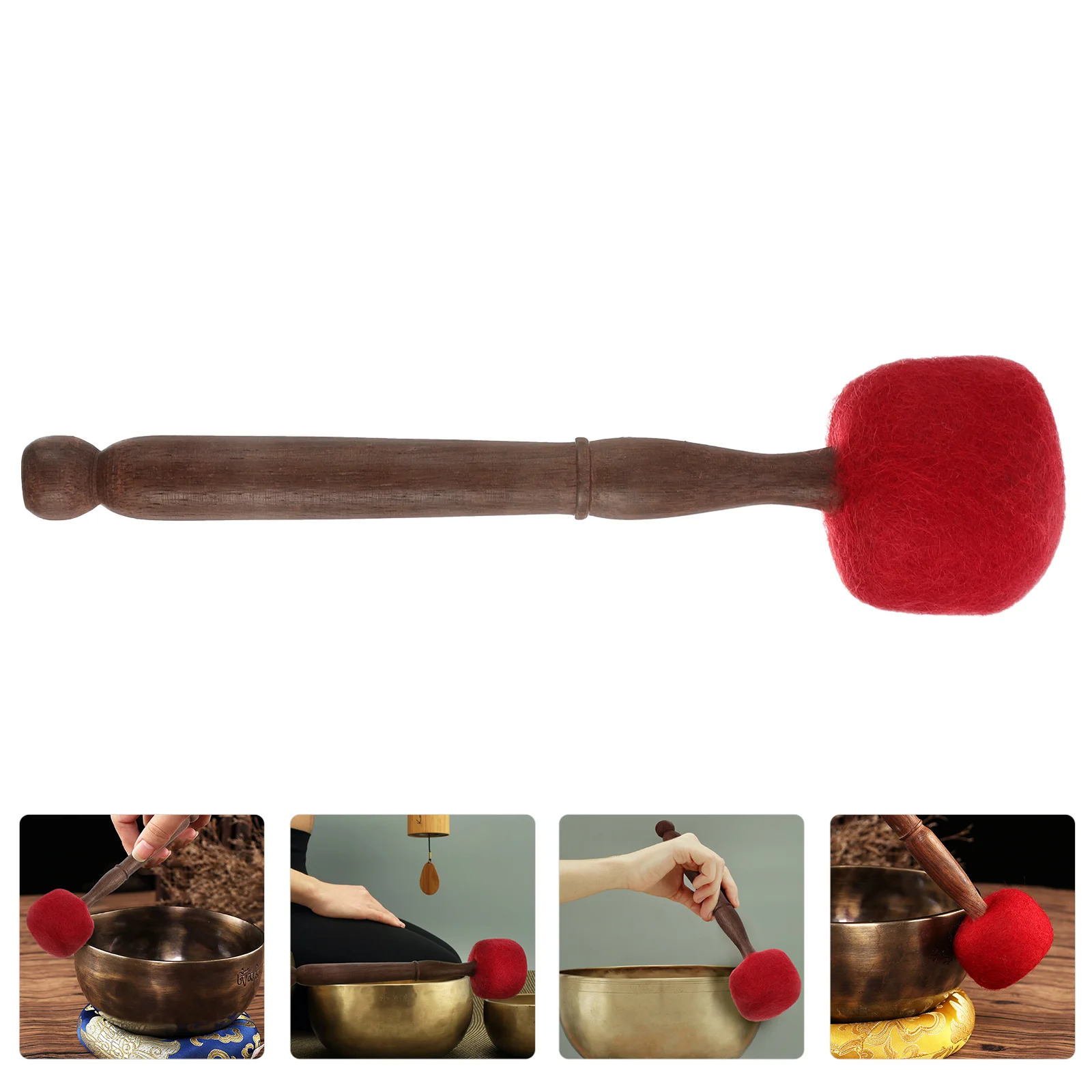 Professional Buddha Sound Bowl Stick Wooden Useful Unique Buddha Sound Bowl Stick Practical Buddhism Chanting Tool Supplies