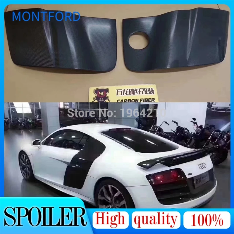 

Carbon Fiber Racing Side Door Fenders Blade Panels Flares umper 2Pcs For Audi R8 V8 V10 2 Door 2008 - 2015 Car Styling