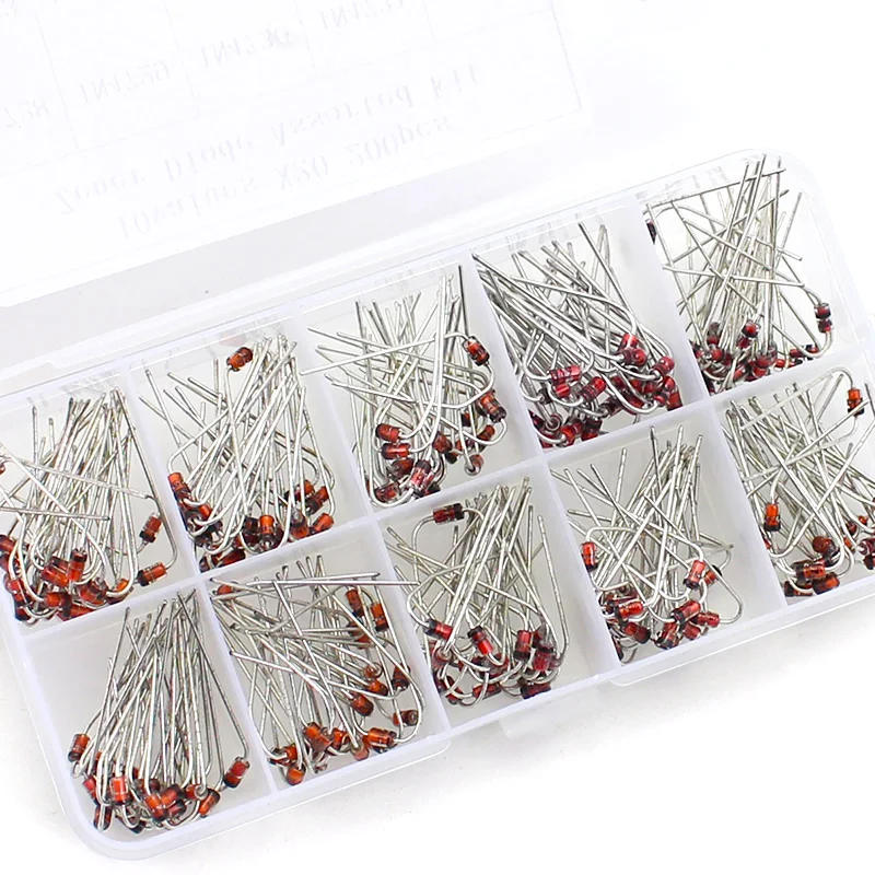 200pcs Zener Diode Assortment Kit 3.3v 3.6v 3.9v 4.3v 4.7v 5.1v 5.6v 6