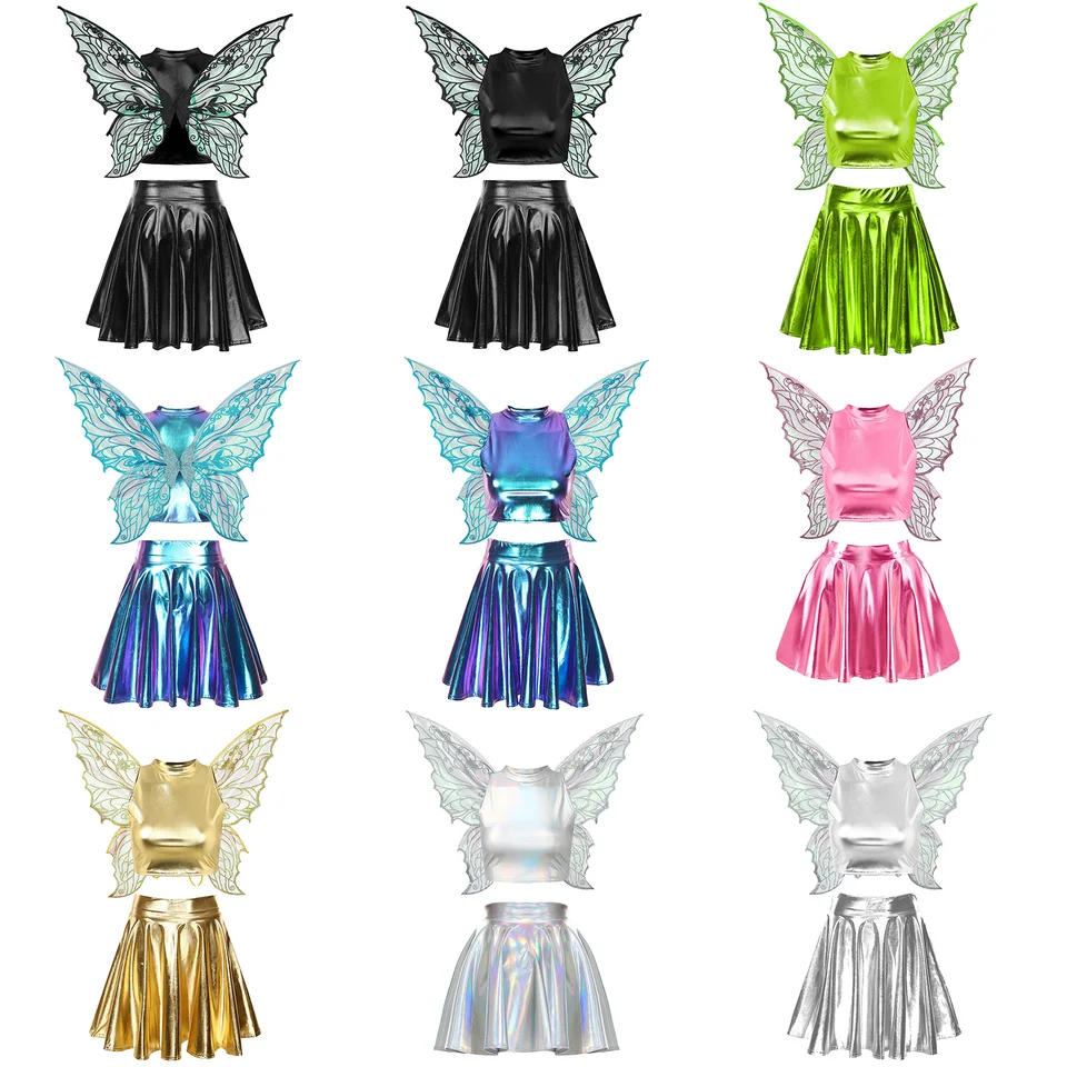 Costume Da Fata E Elfa Per Donna – Set Con Corona Di Fiori E Orecchini A Farfalla, Accessori Per Halloween, Cosplay E Carnevale