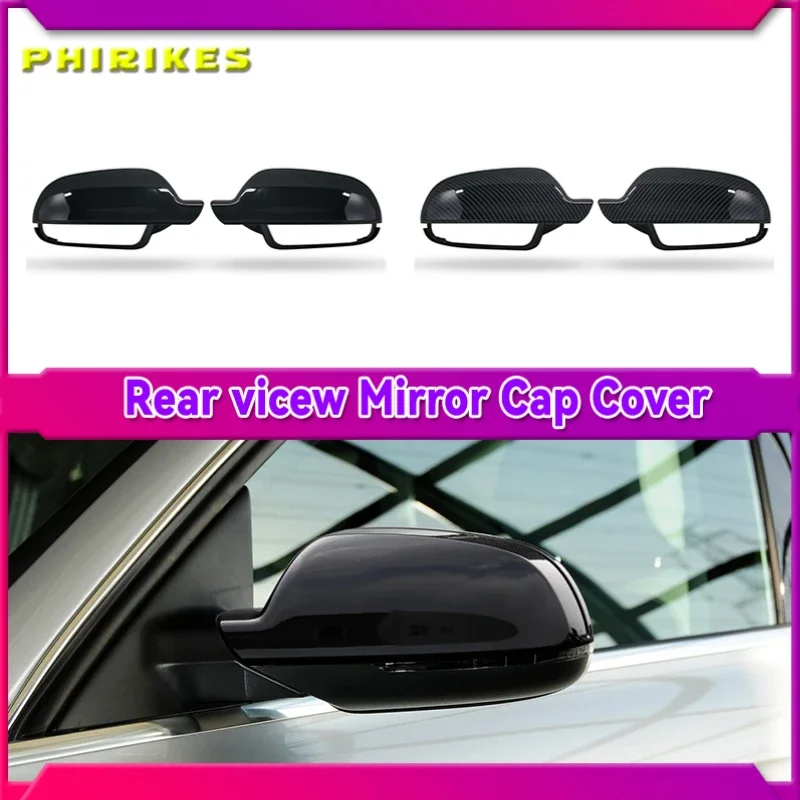 

Left Right Gloss Bright Black Rearview Wing Mirror Cover Cap For Audi A4 B8.5 S4 2011-2016 A3 8P 2010-2013 A5 S5 2010-2016