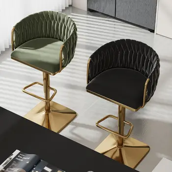 Light Luxury Bar Chair Lift Bar Chair Bar High Stool Cash Register Heightened Chair Rotating Island Chairs Front Desk Chairs 1
