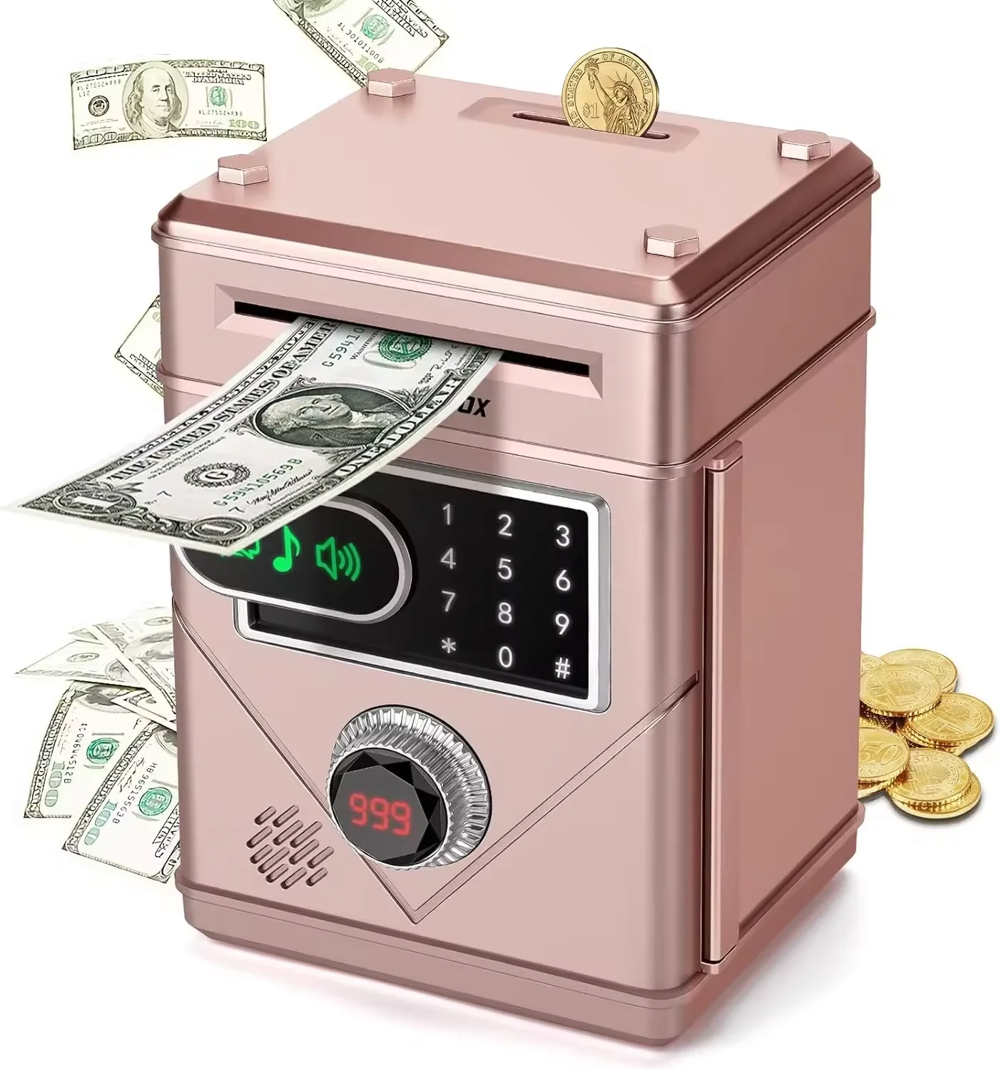 Electronic Piggy Bank Touch Screen Counting Password Safe Box Money Boxes Digital Coins Cash Saving Deposit Atm Machine Kid Gift