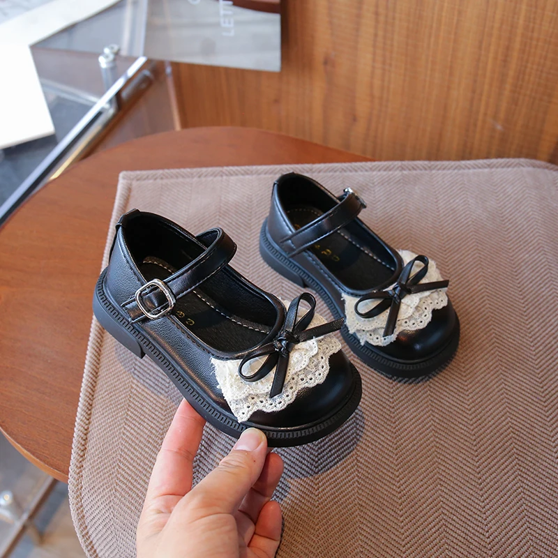 Leather Kids Mary Jane Flats for Girls with Soft Sole