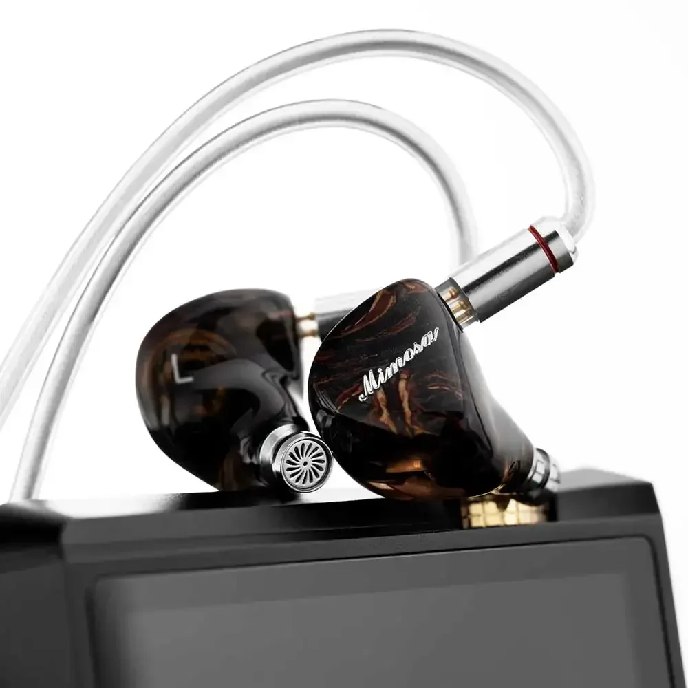Wired Earphones QoA Mimosa 1 DD +1 Planar IEMs In Ear HIFI Wired Earphone Music Monitor Headphone with 0.78 2pin Cable 3.5/4.4mm Plug