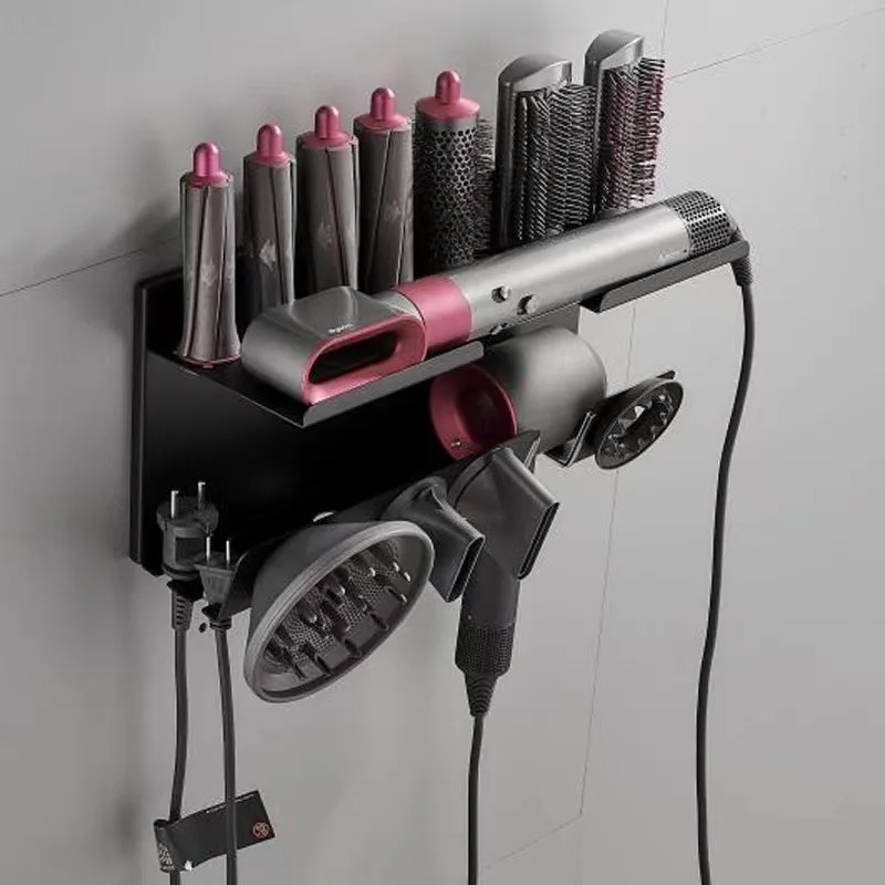 wall-mount-hair-dryer-stand-holder-for-dyson-supersonic-dyson-airwrap-styler-2-in-1-blow-dryer-accessorie-organizer-storage-rack
