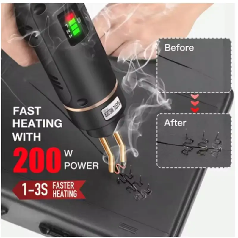 B14C 200W 5000Ahm 핫 스테이플러 플라스틱 자동차 범퍼 수리 키트 납땜 용접기 플라스틱 용접 도구 키트
