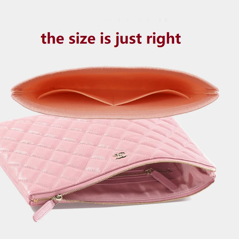 【Soft and Light】Bag Organizer Insert For Chanel Matelasse Clutch Organiser Divider Shaper Protector Compartment Inner
