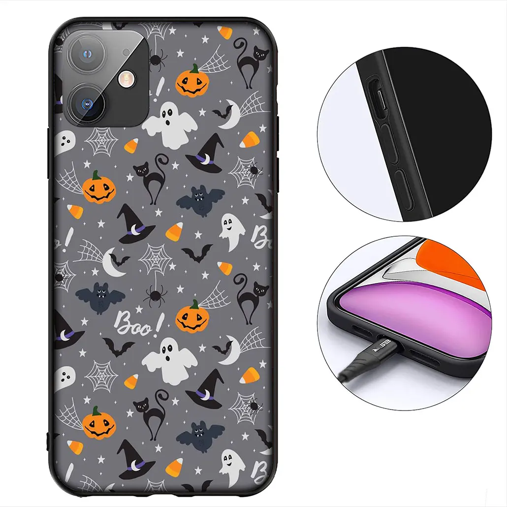 Little Ghost with Halloween Pumpkin Phone Cover - Festive Protective Case