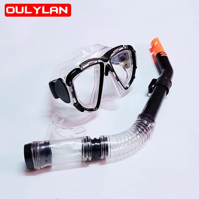 Oulyaln 성인용 호흡 거울 스쿠버 스노클링 다이빙 마스크, 스노클링 고글, 수영 수상 스포츠 장비