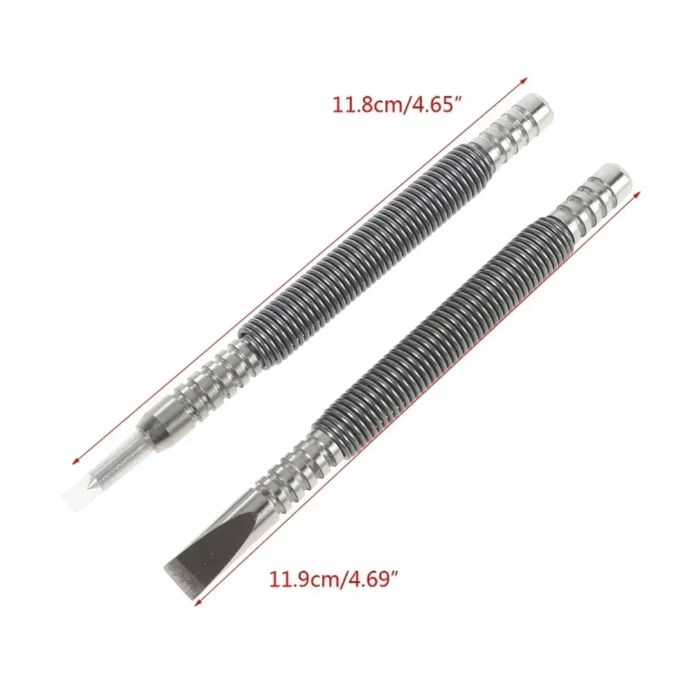 Hammerless Nail Set 2pcs Hammer Center Holes Punch Spring Tool 1/8 5/16 Loaded Marking Metal Woodwork Drill Bit Door Pin Removal spring nail punch nail punch set
