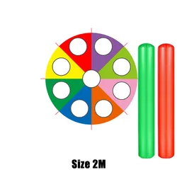 Colorful Rainbow Parachute for Kids - Fun Outdoor Play and Team Building Activities (2M Parachute 2 Rods)
