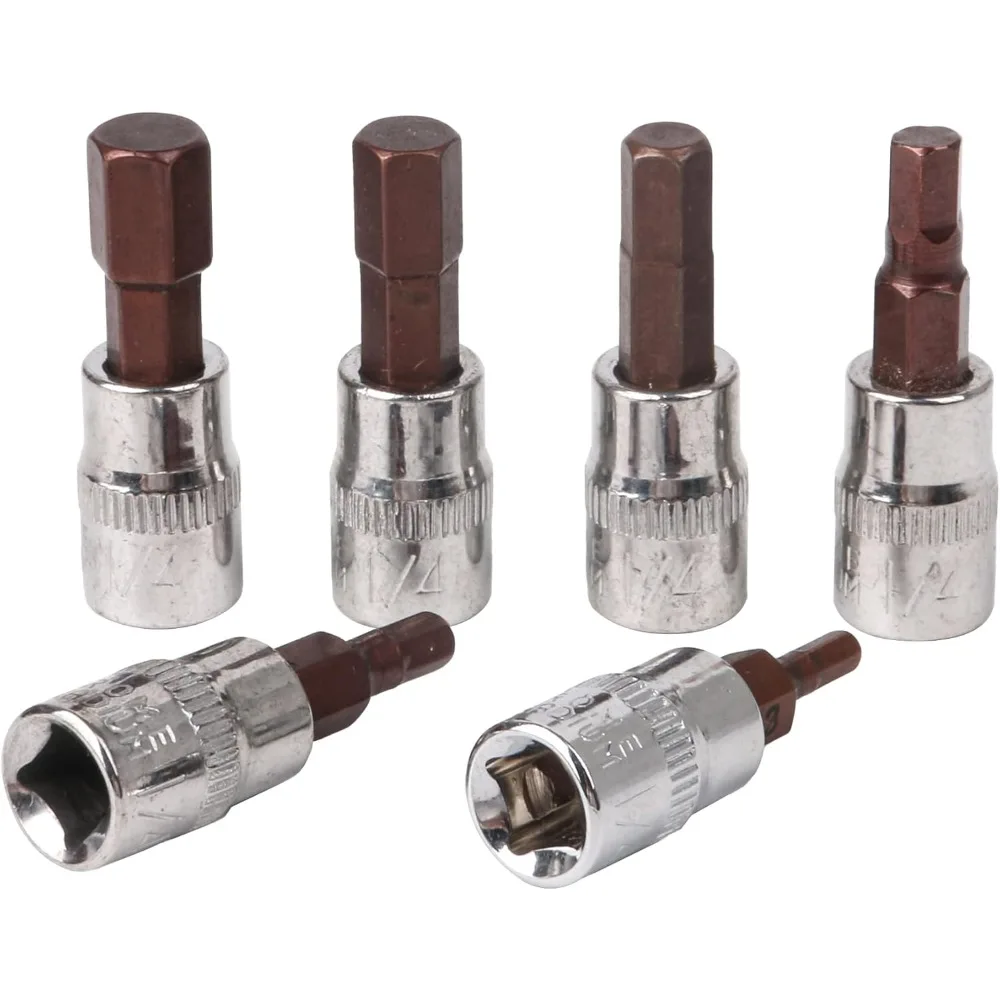 1/4 Zoll H2-H10 Sechskant-Steckschlüsselsatz 1/4 Zoll Vierkantantrieb Metrischer S2 & CR-V Stahl Steckschlüssel Ratschenschlüssel Bits Handwerkzeuge – Detail 5