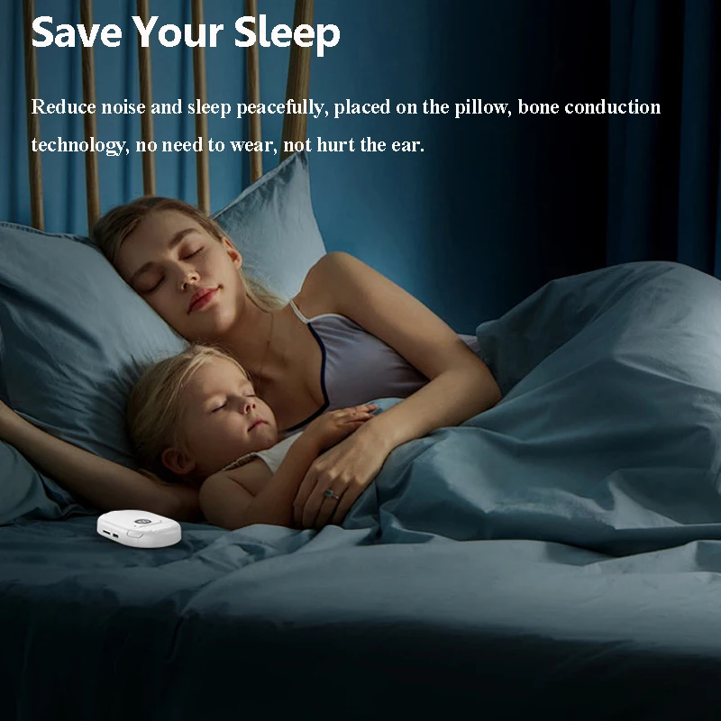  Pocket Bluetooth Speaker Under Pillow Bone Conduction Sound Box Rechargeable Wireless Music Player Improve Sleep Timed off