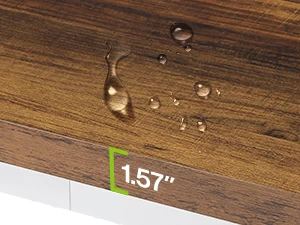 1.57" thick premium board of table top for this computer desk