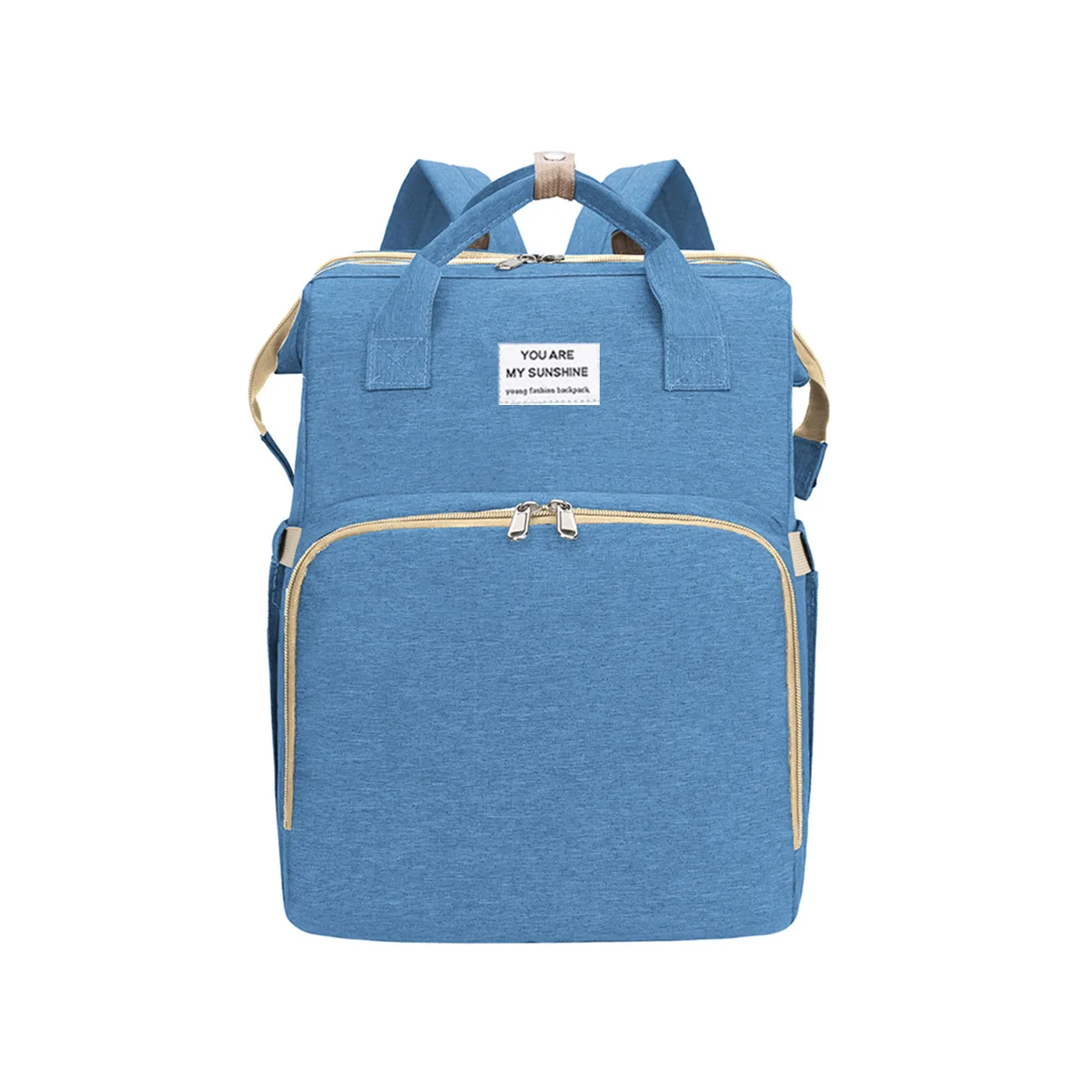 Foldable Diaper Bag with Changing Station and Insulated Pocket - Large Capacity Multifunctional Mommy Backpack