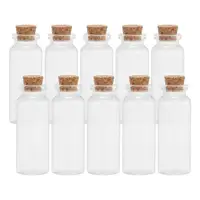 10pcs Small Cute Mini Cork Stopper Glass Bottles Vials Jars Containers Small Wishing Bottle Glass With Cork Stopper For Festival 1