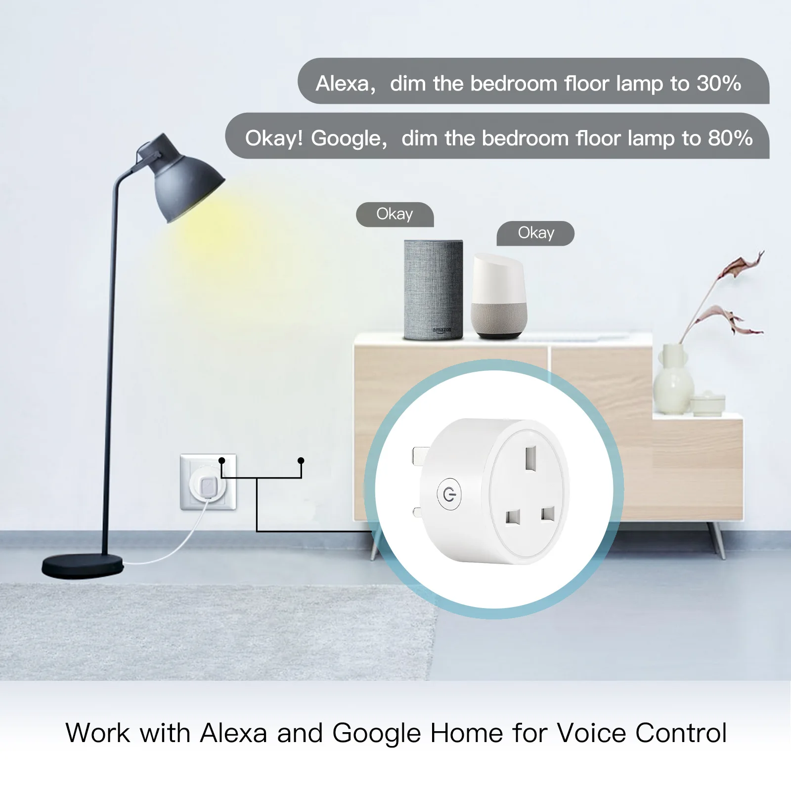 Tuya Wifi Smart Dimmer Socket EU/US/UK Electrical Outlet Timing Switch Voice Control Alexa Google Home Wireless Power Plug